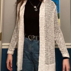 Hollister Cream Knit Cardigan